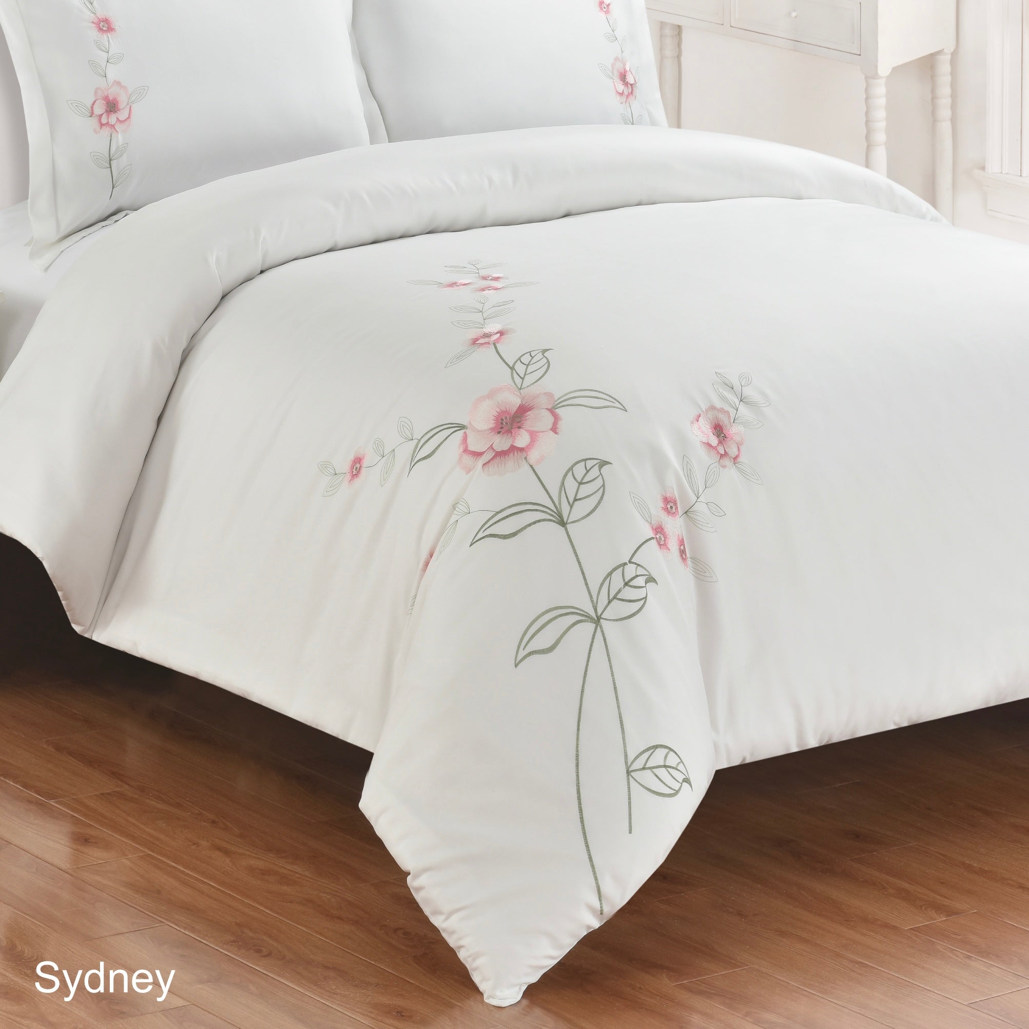 Carleton Embellished Duvet Cover Set | White Heart (Assorted sizes)